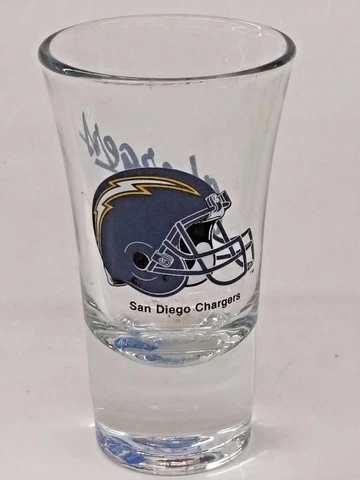 NFL San Diego Chargers Shot Glass, NEW (Flared) Cover