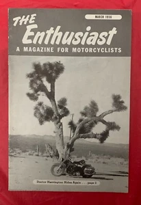 1956 Harley-Davidson "ENTHUSIAST" March - Original Motorcycle Magazine - Picture 1 of 13
