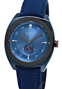 GUCCI Interlocking G Automatic 41MM Blue PVD Men's Watch YA142331 - Picture 1 of 4