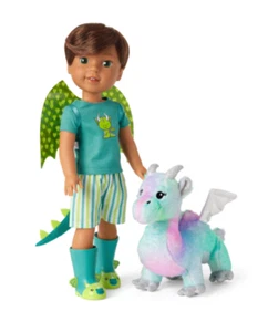 American Girl WellieWishers Bryant Boy Doll & Crisella Dragon New - Picture 1 of 7