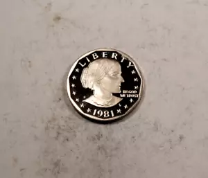1981-S TY2 Susan B Anthony Dollar * Gem Proof Cameo * Type 2 * Key Date XS713 - Bild 1 von 4