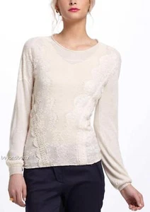 NEW Anthropologie Eyelash Lace Pullover by Angel of the North Size M - Picture 1 of 4