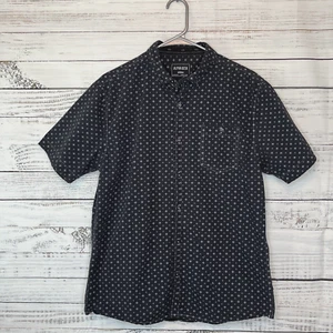 Alpha Beta Shirt Mens M Multicolor Button Down Short Sleeve Pocket 100% Cotton - Picture 1 of 13