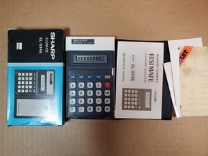 Sharp Vintage Calculator Elsimate EL-8146 Mint In Box W/Manual - Working Great - Picture 1 of 4