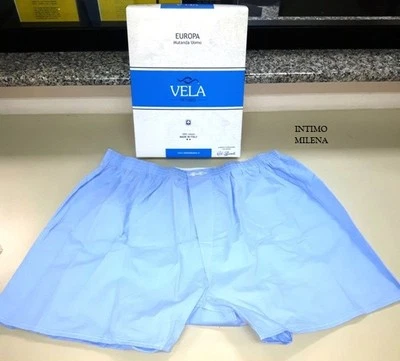 SANFOR 6 MUTANDE VELA ART. EUROPA UOMO BOXER CON APERTURA IN COTONE POPELINE