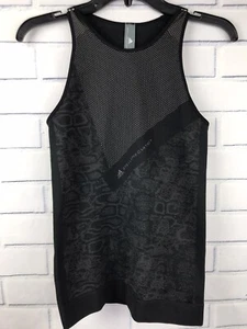 Adidas Stella McCartney Seamless Black Training Tank Top Size M FI8219 - Picture 1 of 7