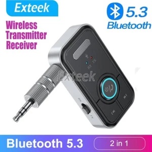 Bluetooth 5.3 Adapter 3.5mm Jack Aux Dongle 2-in-1 Transmitter Receiver Audio AU - Picture 1 of 8