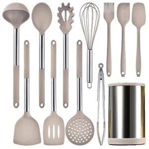 Kitchen Cooking Utensils Set 12-piece Non-stick Heat-resistant BPA-Free Silicone - Picture 1 of 6