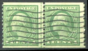 US Scott #443 Used Line Pair Stamps Cat $250.00 - Picture 1 of 4