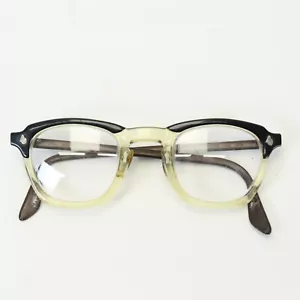 Vintage 1960's Bausch & Lomb Safety Glasses Black Clear Color Frames - Picture 1 of 11