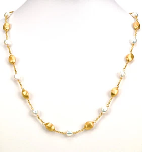 Honora Cultured Fresh water Pearl Yellow Bronze 24" Long Necklace - Picture 1 of 2