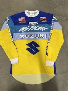 Camiseta deportiva italiana vintage de 1980 Suzuki Ms Racing manga larga Motor Cross talla L - Imagen 1 de 7