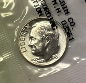 Moneda de diez centavos Roosevelt 1955-S 90 % plata en paquete sellado marcada sin circular - envío gratuito - Imagen 1 de 3