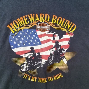 Harley Davidson Homeward Bound Military Sales T-Shirt XL Biker Graphic Print - Picture 1 of 14