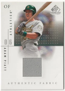 2001 SP Game Used Edition Authentic Fabric Adam Piatt Jersey #AP - Picture 1 of 2