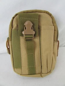 Small Tactical Beige Olive Belt Strap "Backpack" Handbag/Purse/Wallet 7"x 6" New - Picture 1 of 8