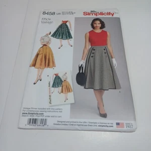 Simplicity Sewing Pattern 8458 Misses Vintage Skirts Size 16-24 UNCUT Retro - Picture 1 of 4