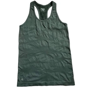Athleta Womens Shirt Small Green Camo Tank Top Racer Back Run Jog Gym Ladies Top - Picture 1 of 14