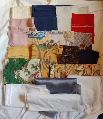 Stoff Paket ca. 2.870 gr Weiß + Bunt diverse Stoffarten - Bild 1 von 4