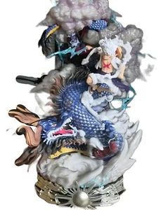 Luffy Gear 5 Figure One Piece Figure Luffy Vs Kaido Dragon Figure PVC Anime 23cm - Picture 1 of 6