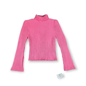 The Great American maglione rosa a costine slim girocollo maglione vintage donna L - Foto 1 di 7