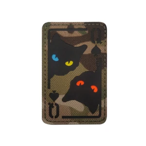 Pikkönigin schwarze Katze IR reflektierend taktisch bestickt Klett Moral - Bild 1 von 2