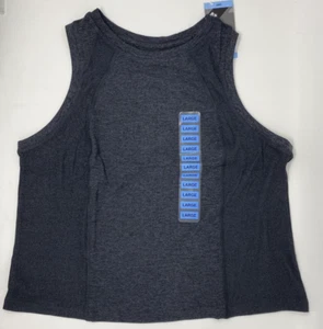 Sport Tank Top Womens L Sleeveless Moisture Wicking Gray Stretch Members Mark - Picture 1 of 11