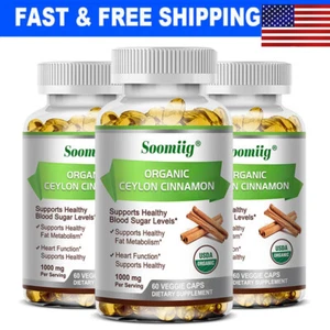 Organic Ceylon Cinnamon - Supports Healthy Blood Sugar Levels, Heart Health - Picture 1 of 10