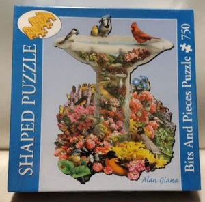 Bits and Pieces Gartenvögel 750-teiliges Vogelbad Formpuzzle Alan Giana #45015 - Bild 1 von 3
