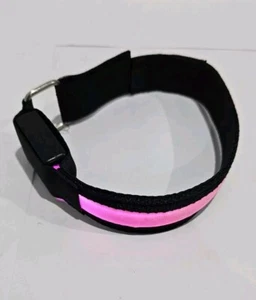 3 x Reflective LED Lighting Arm/Wrist Strap - Multi LED Modes - Pink - Picture 1 of 7