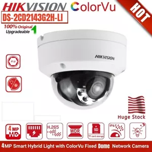 4P Hikvision 4MP Acusense Network Hybrid Light DS-2CD2143G2-LI PoE IR IP Camera - Picture 1 of 23