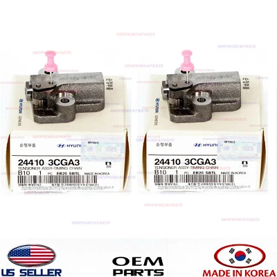 Juego de tensores de cadena de distribución de motor originales OEM 2 piezas Hyundai Kia Genesis 3,3 L-3,8 L Foto 1 de 4