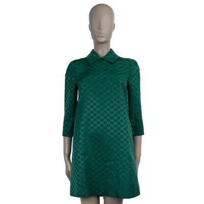 72081 Auténtico GUCCI Verde Oscuro 2021 GG MINI Vestido de Lona Ligero 40 S Foto 1 de 4