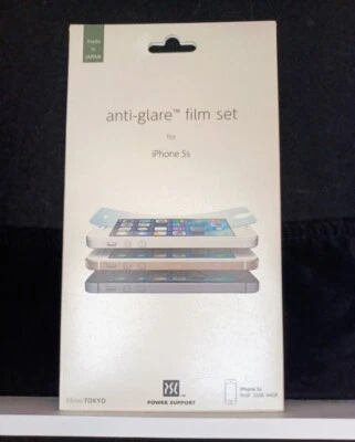 Power Support iPhone 5s Anti Glare Film Screen Protector Set - New in Orig Pkg - Image 1 of 2