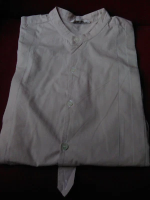 "JEAN PAUL GERMAIN" RENOME! CAMISA SOCIAL MASCULINA BEGE 100% ALGODÃO FEITA NA ITÁLIA - Imagem 1 de 4