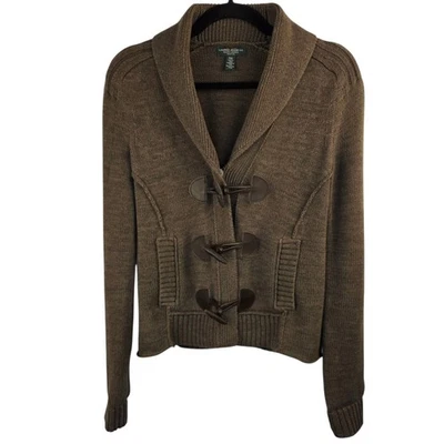 Lauren Ralph Lauren Women’s Cardigan XS Petite Olive Green Toggle Cardigan - Image 1 of 4