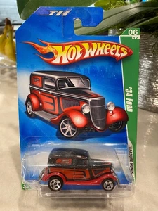 2009 Hot Wheels Treasure Hunt #48 34 Ford black/red w/Protector - Picture 1 of 1