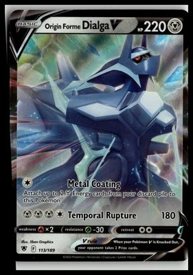 SWSH10: Astral Radiance #113/189 Origin Forme Dialga V - Image 1 of 2