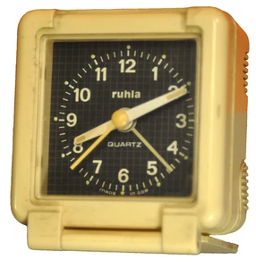 "Ruhla" seltener Vintage ca.1979 deutscher /DDR Ära/ Quarz Reisewecker - Bild 1 von 13