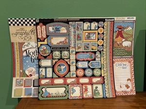 Grafik 45 Mutter Gans 12 x 12 Papierblock + extra Blätter + 3 Blatt Aufkleber! - Bild 1 von 8