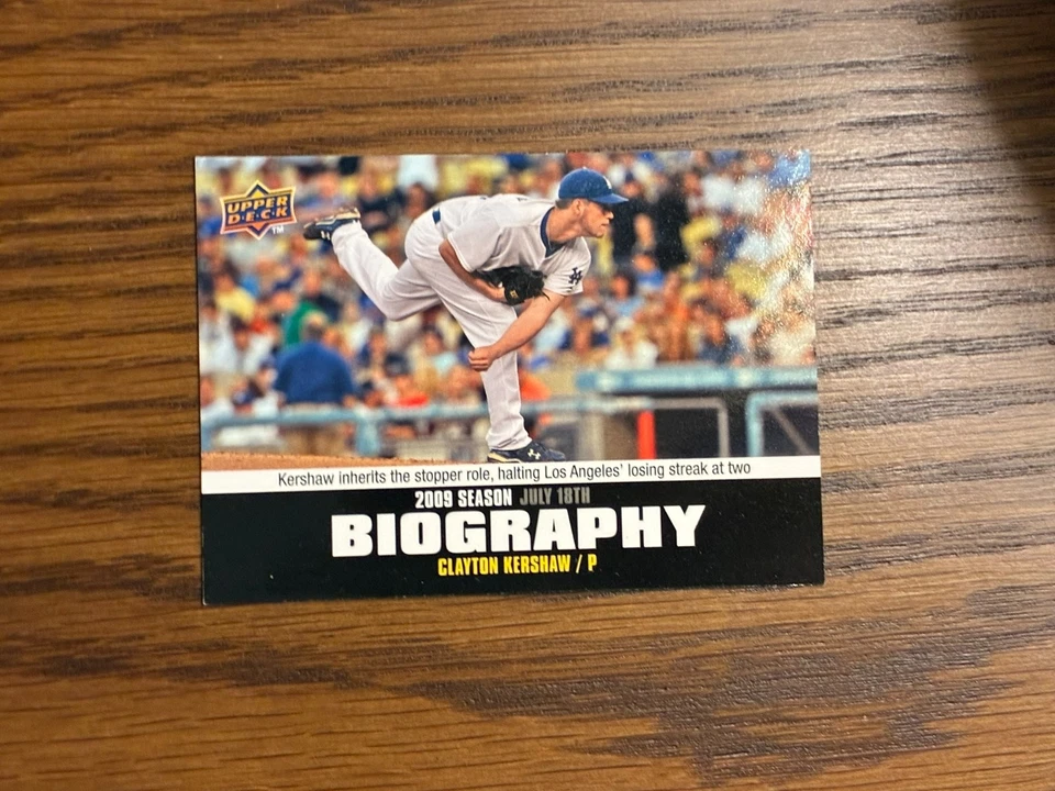 2010 Upper Deck - Season Biography Clayton Kershaw #SB-121 - Image 1 of 2