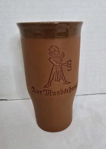 Vintage German Akru Keramik Redware Pottery Beer/Wine Cup DONNERS BERGER ~ K116 - Picture 1 of 7