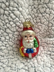 Adorno de cristal - "SANTA" - por casa de Navidad en caja - Imagen 1 de 6
