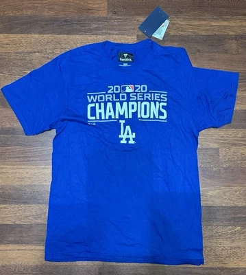 FANATICS LOS ANGELES DODGERS 2020 WS CHAMPIONSHIP MENS MEDIUM T SHIRT - Image 1 of 4