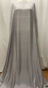 100% Luxurious Silk Habotai Silvery Light Gray Fabric 4 Yards 10" Long 45" Wide - Picture 1 of 8