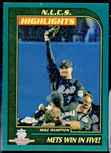 2001 TOPPS CHROME RETROFRACTOR PARALLEL #329 MIKE HAMPTON METS NLCS WIN SP - Picture 1 of 2