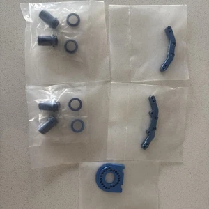 STRC Traxxas 4tec 2.0 Drift/VXL Aluminum Shocks Motor Mount  Shock Tower Blue - Picture 1 of 7