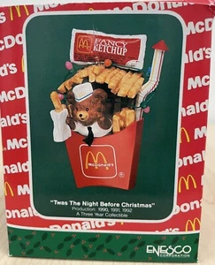 VINTAGE MCDONALDS ENESCO CHRISTMAS ORNAMENT NIGHT BEFORE CHRISTMAS 1990-92 - Picture 1 of 2