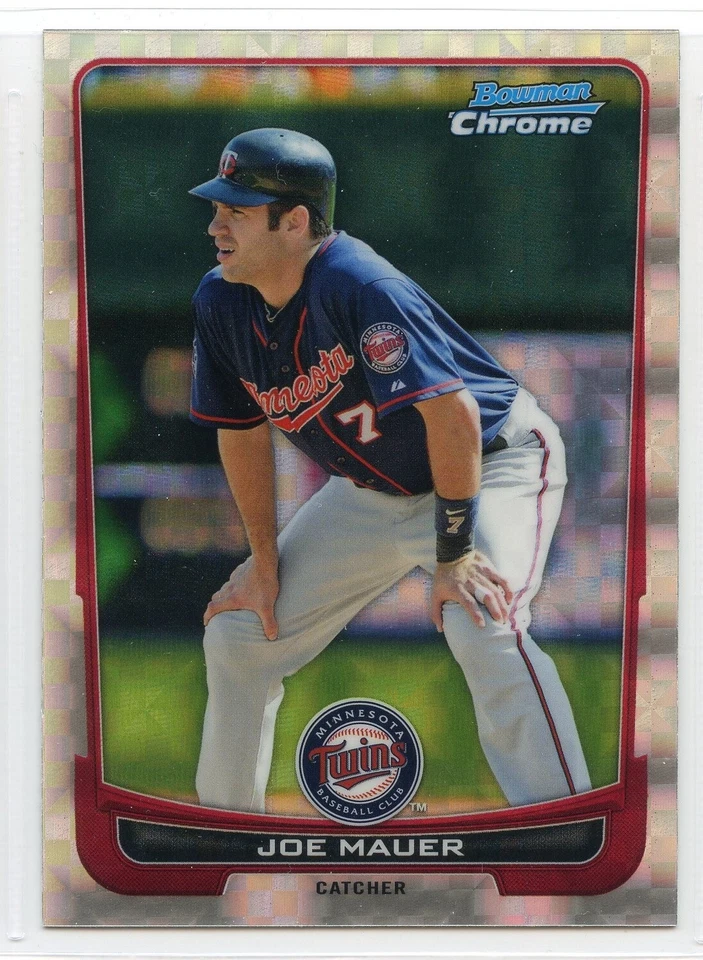 2012 Bowman Chrome Baseball X-Fractors - #170 - Joe Mauer - Minnesota Twins - Image 1 of 1