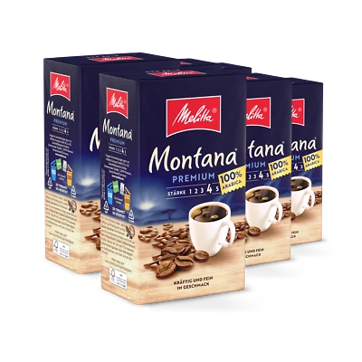 Melitta Montana Premium Filterkaffee gemahlen, für Filterkaffeemaschinen, im Set - Bild 1 von 4